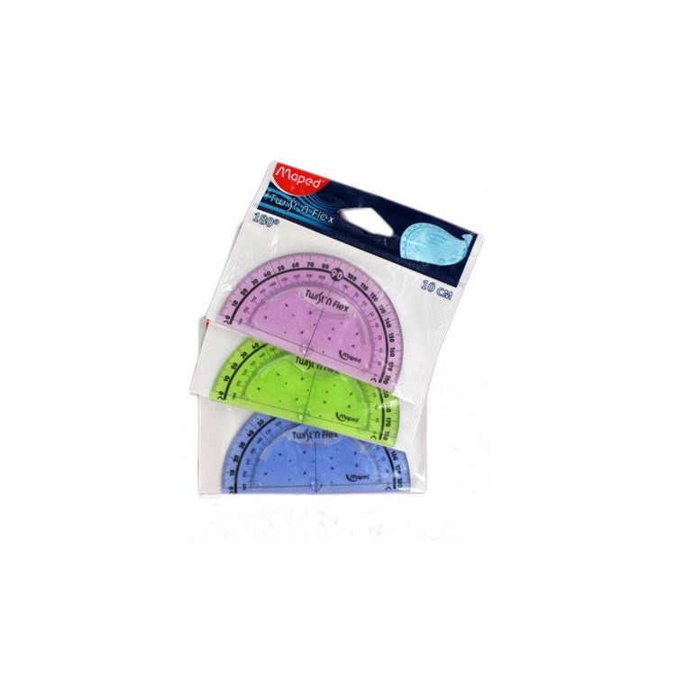 Picture of 8107-Maped Flexible 180 Degrees Protractor 3 Assorted Colour